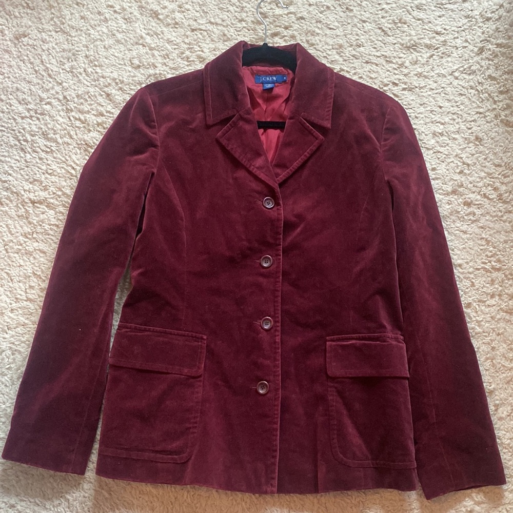 J. Crew velvet blazer jacket